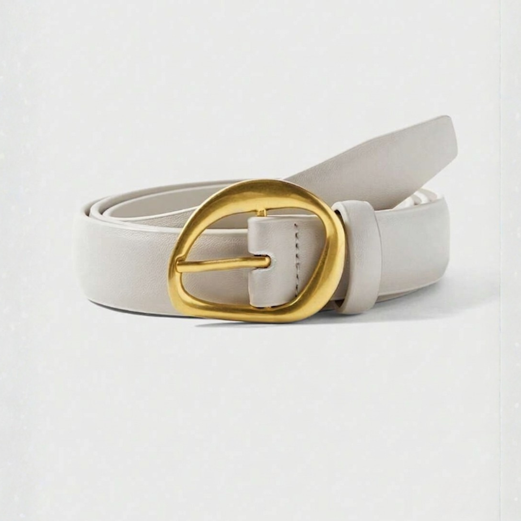 white belt sitting on white background