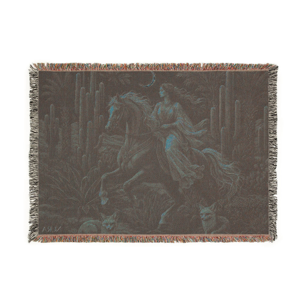 Desert Spirit Woven Blanket | Handwoven Cotton Throw
