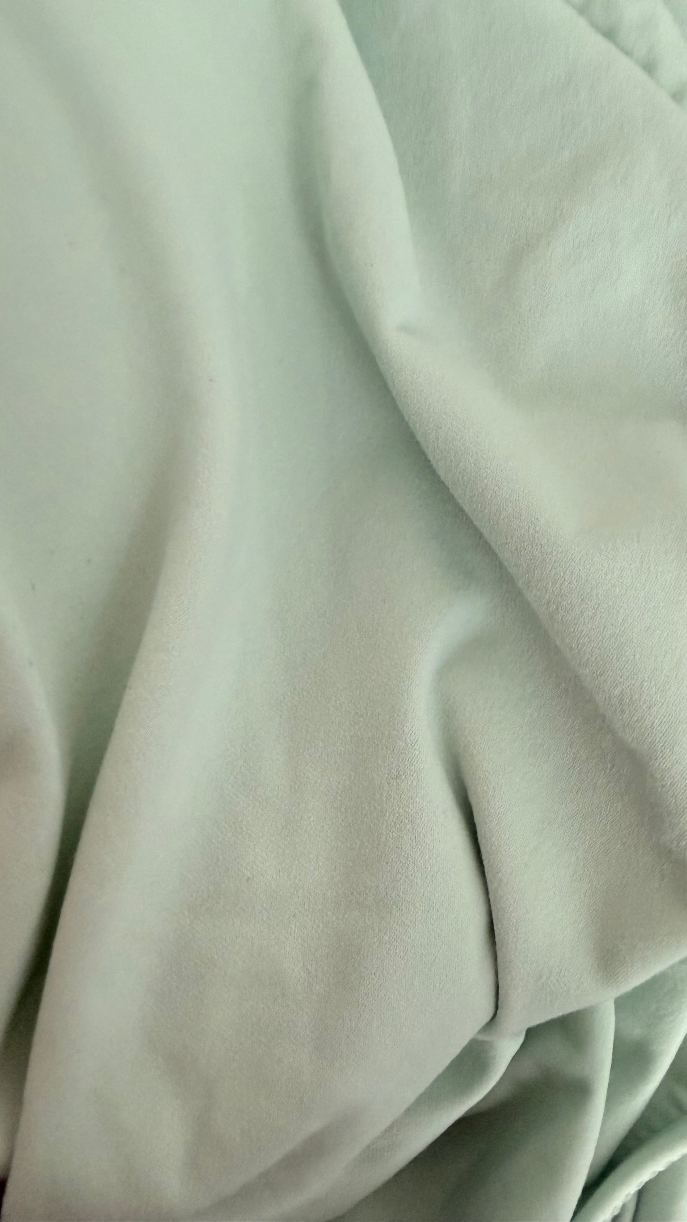 Close-up of light green fabric texture